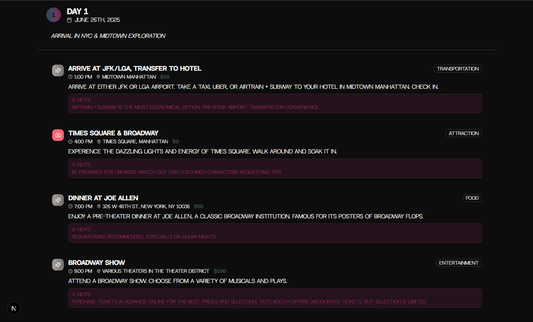 Craft Your Perfect Itinerary